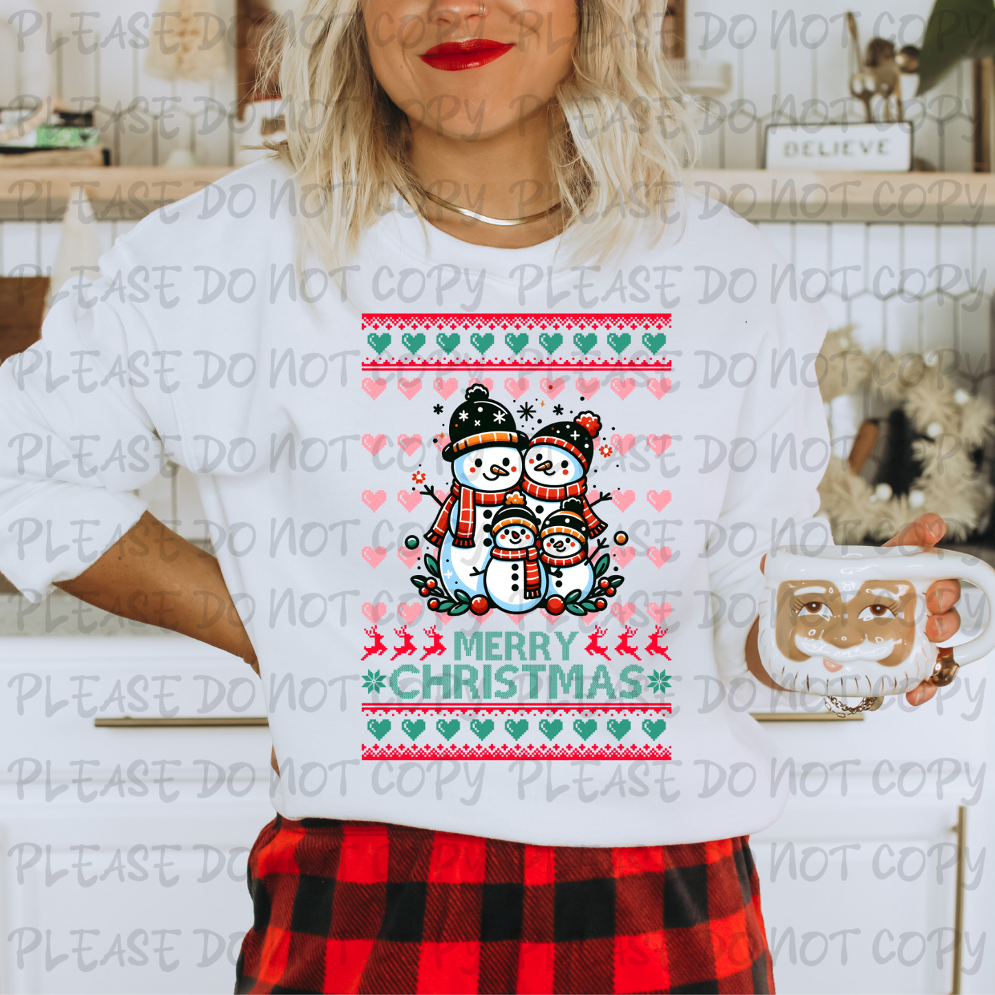 PREMADE GANG SHEET-UGLY CHRISTMAS SWEATER 22x60