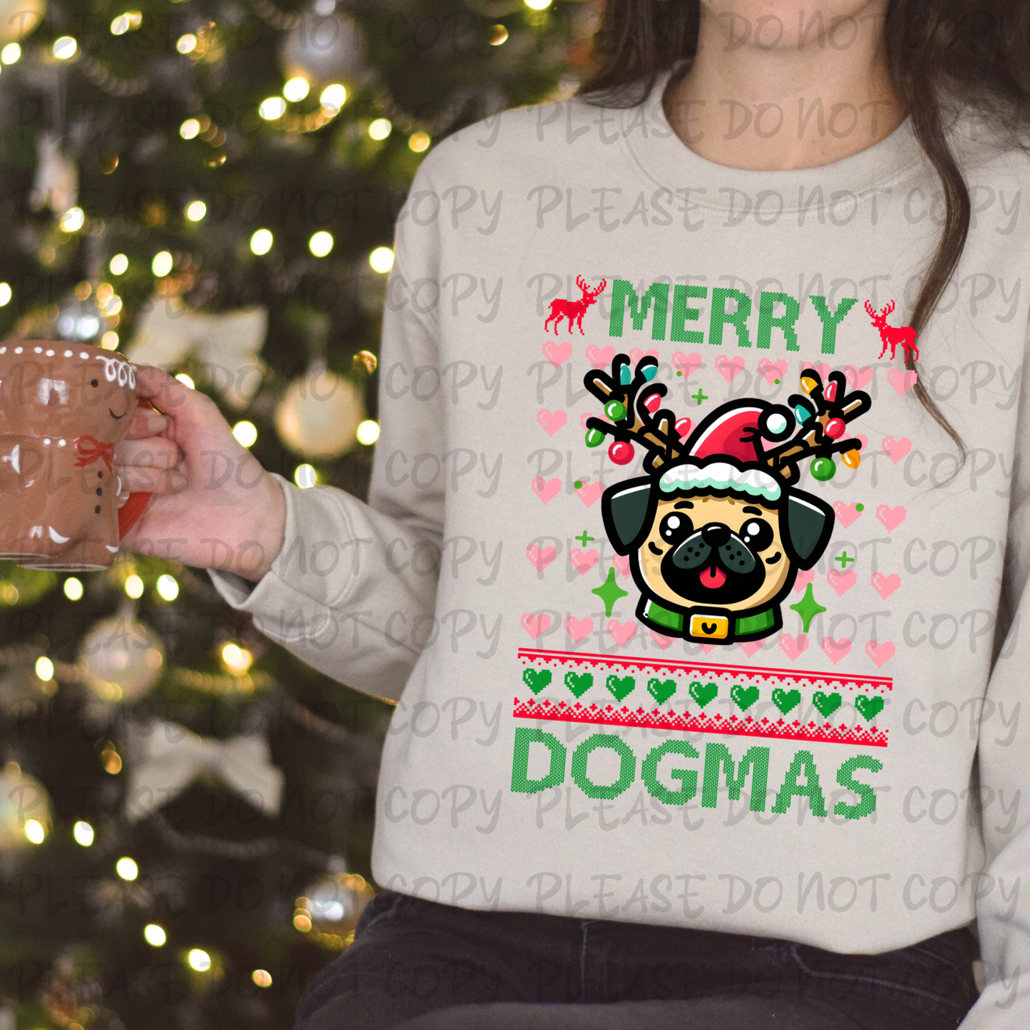 PREMADE GANG SHEET-UGLY CHRISTMAS SWEATER 22x60