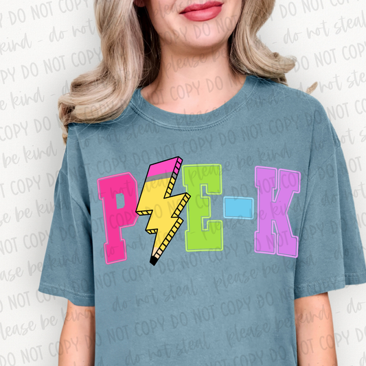 DTF TRANSFER Neon Pre-K