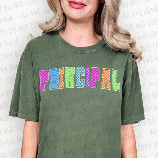 DTF TRANSFER Checkered Principal