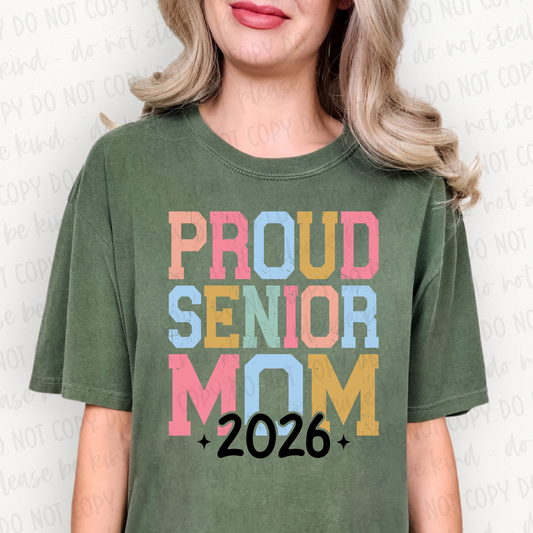 DTF TRANSFER Proud Senior Mom 2026