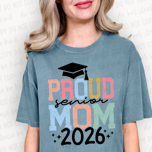 DTF TRANSFER Proud Senior Mom 2026