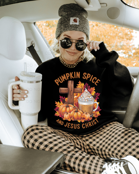 DTF TRANSFER Pumpkin Spice And Jesus Christ