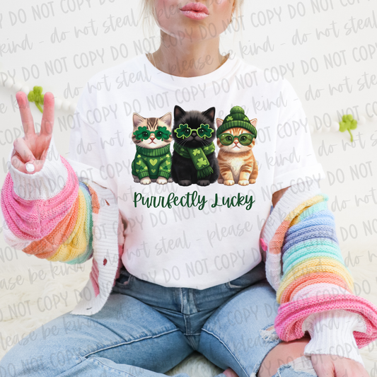 DTF TRANSFER Purrrfectly Lucky