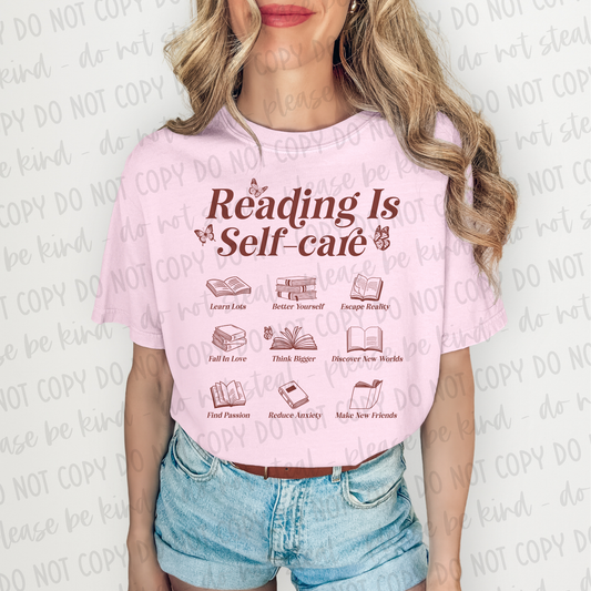 DTF TRANSFER Reading Is Self Care