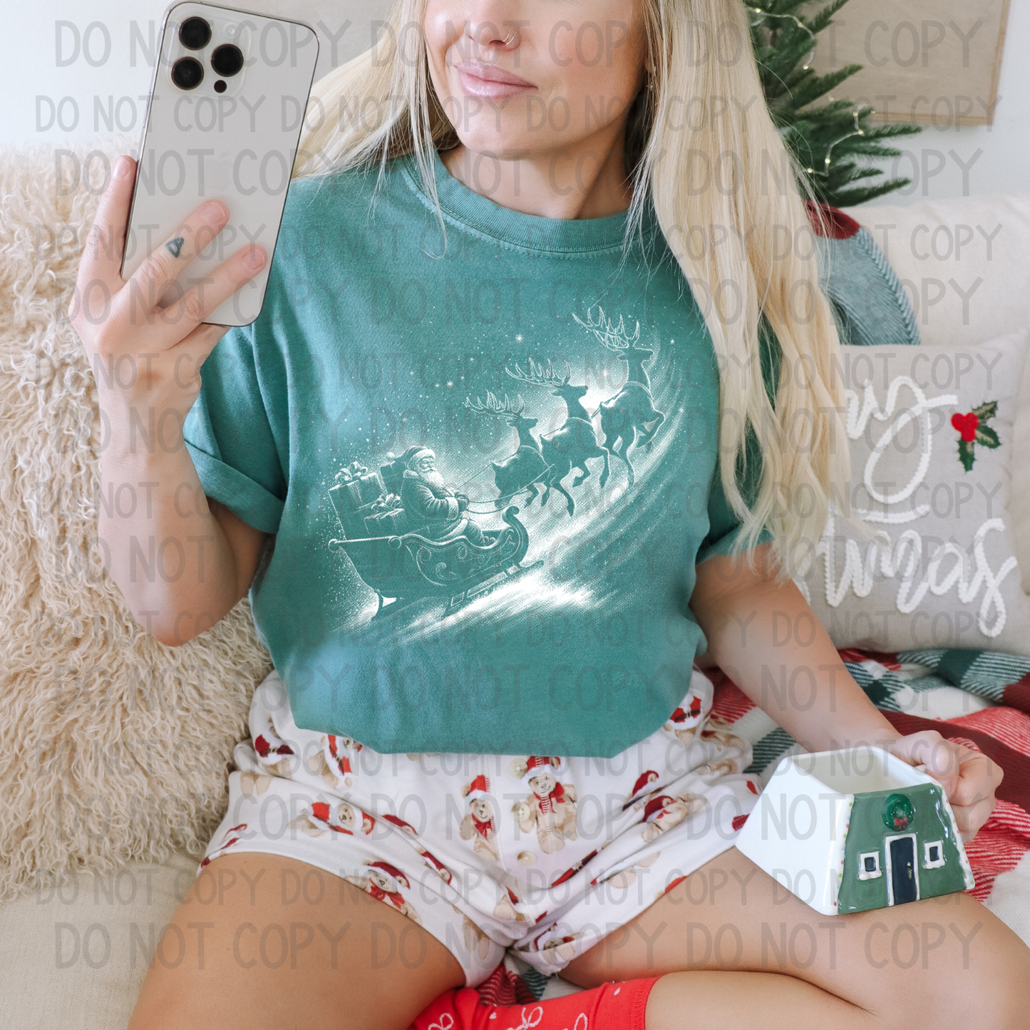 DTF TRANSFER Santa Sleigh Ride