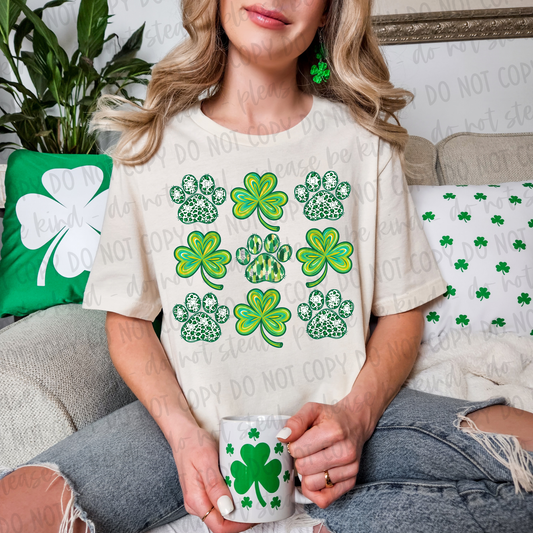 DTF TRANSFER St. Patrick's Paw Print