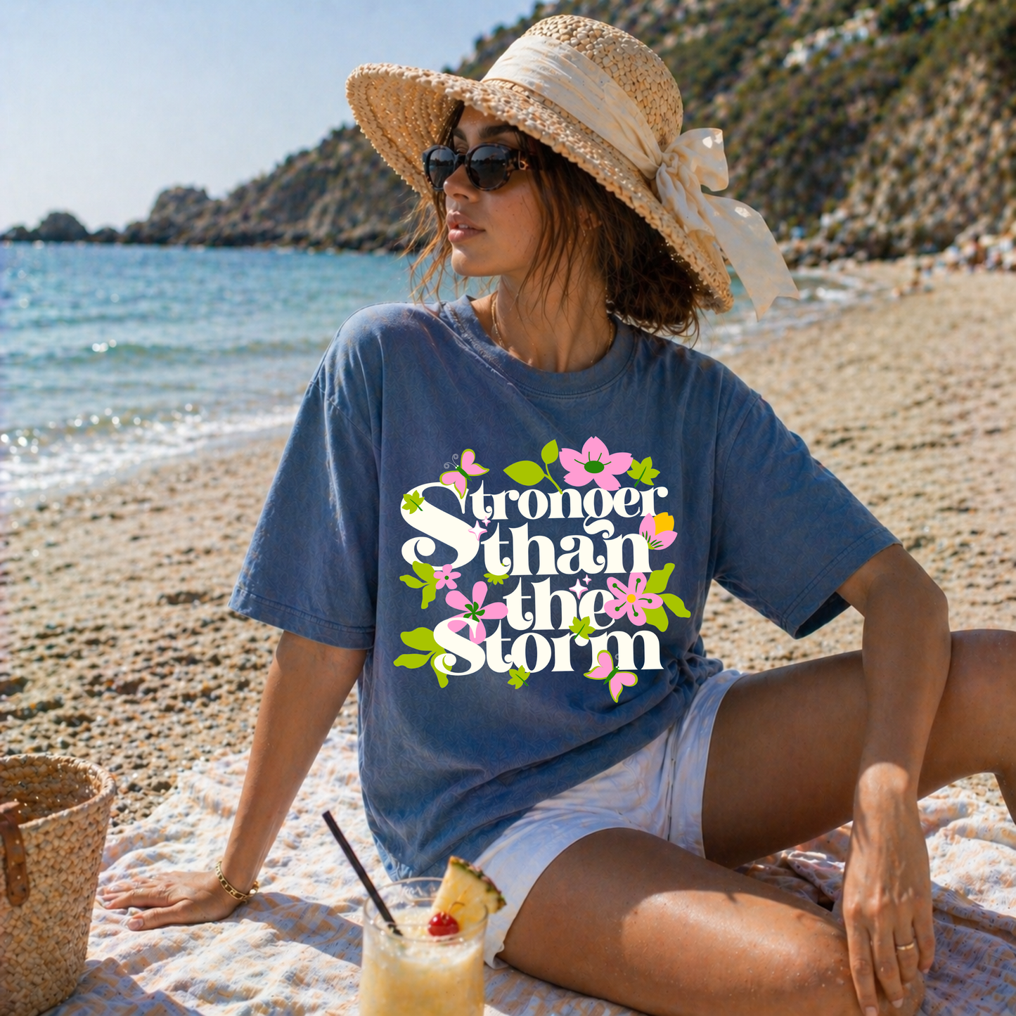 DTF TRANSFER Stronger Than The Storm Floral