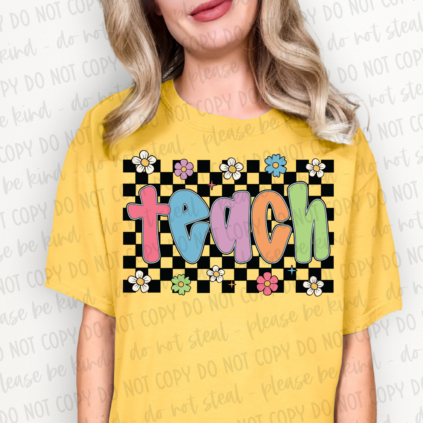 DTF TRANSFER Teach Checkered