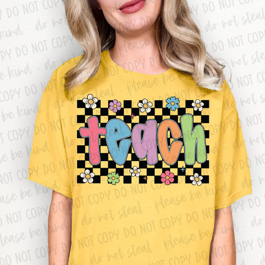 DTF TRANSFER Teach Checkered