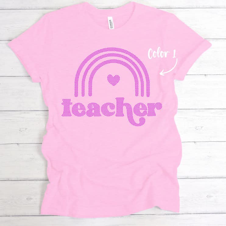 SPANGLES- Teacher - One Color - 5-7 business day turnaround time