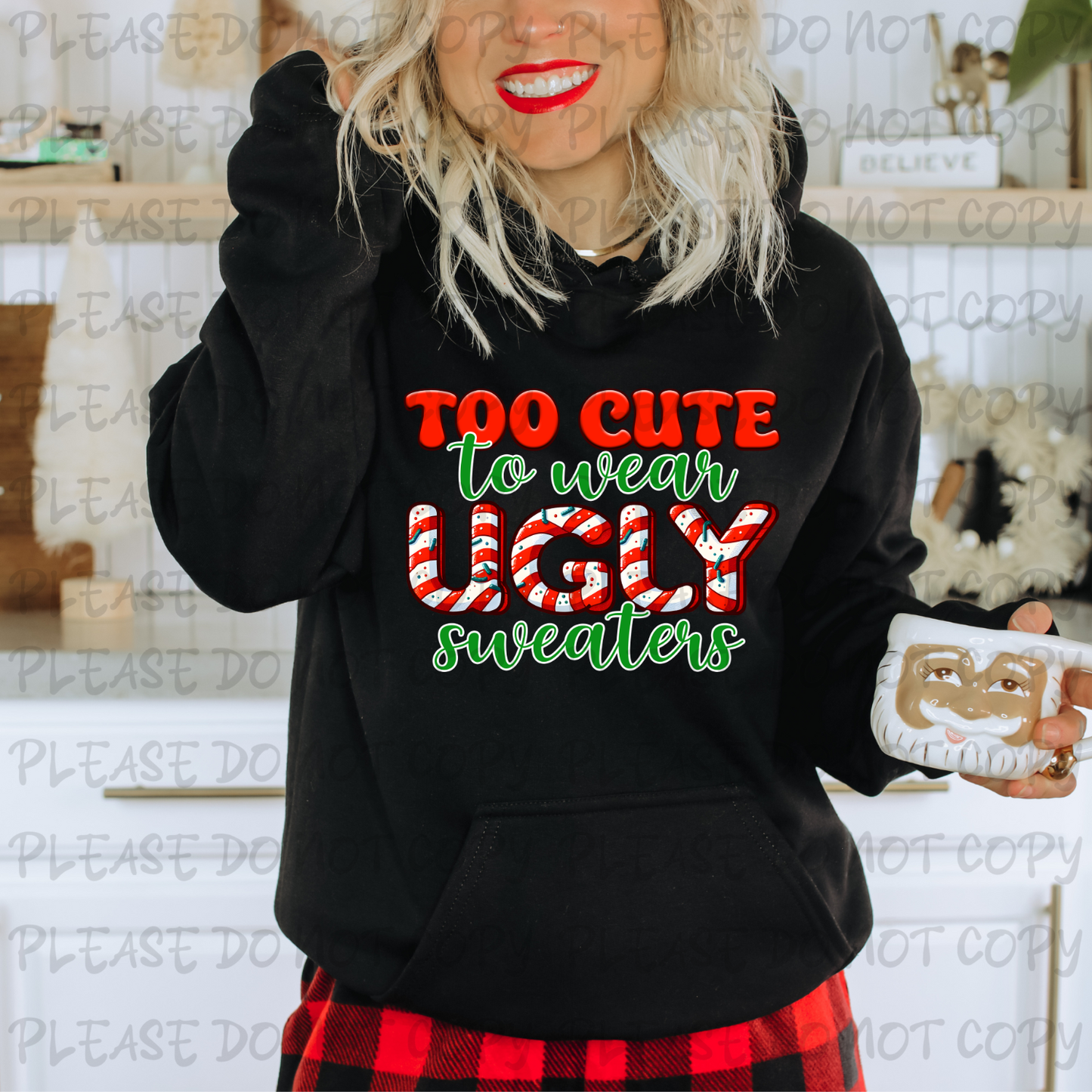 PREMADE GANG SHEET-UGLY CHRISTMAS SWEATER 22x60