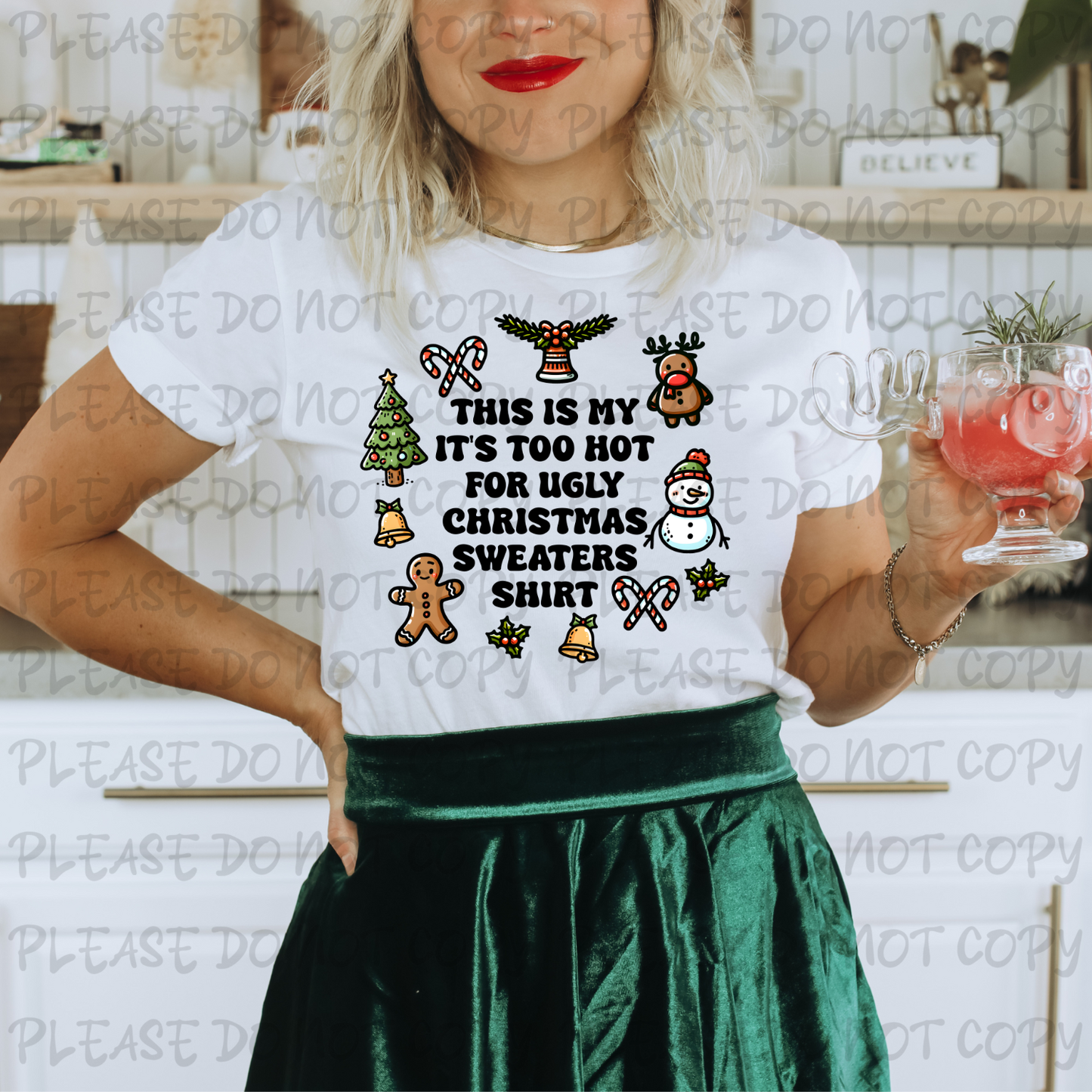 PREMADE GANG SHEET-UGLY CHRISTMAS SWEATER 22x60