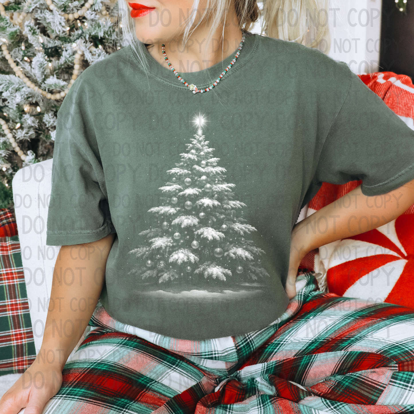 DTF TRANSFER Vintage Christmas Tree