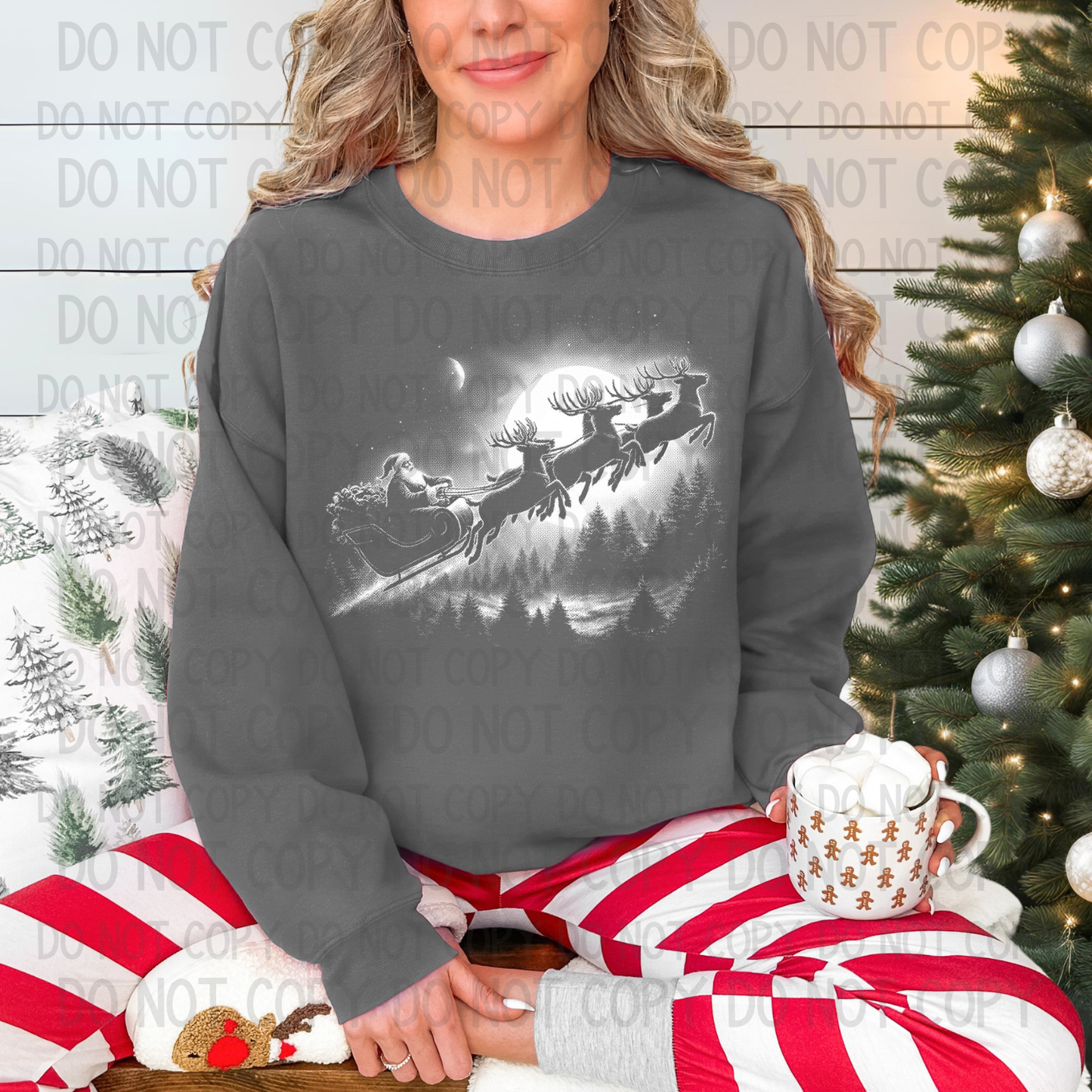 DTF TRANSFER Vintage Santa Sleigh