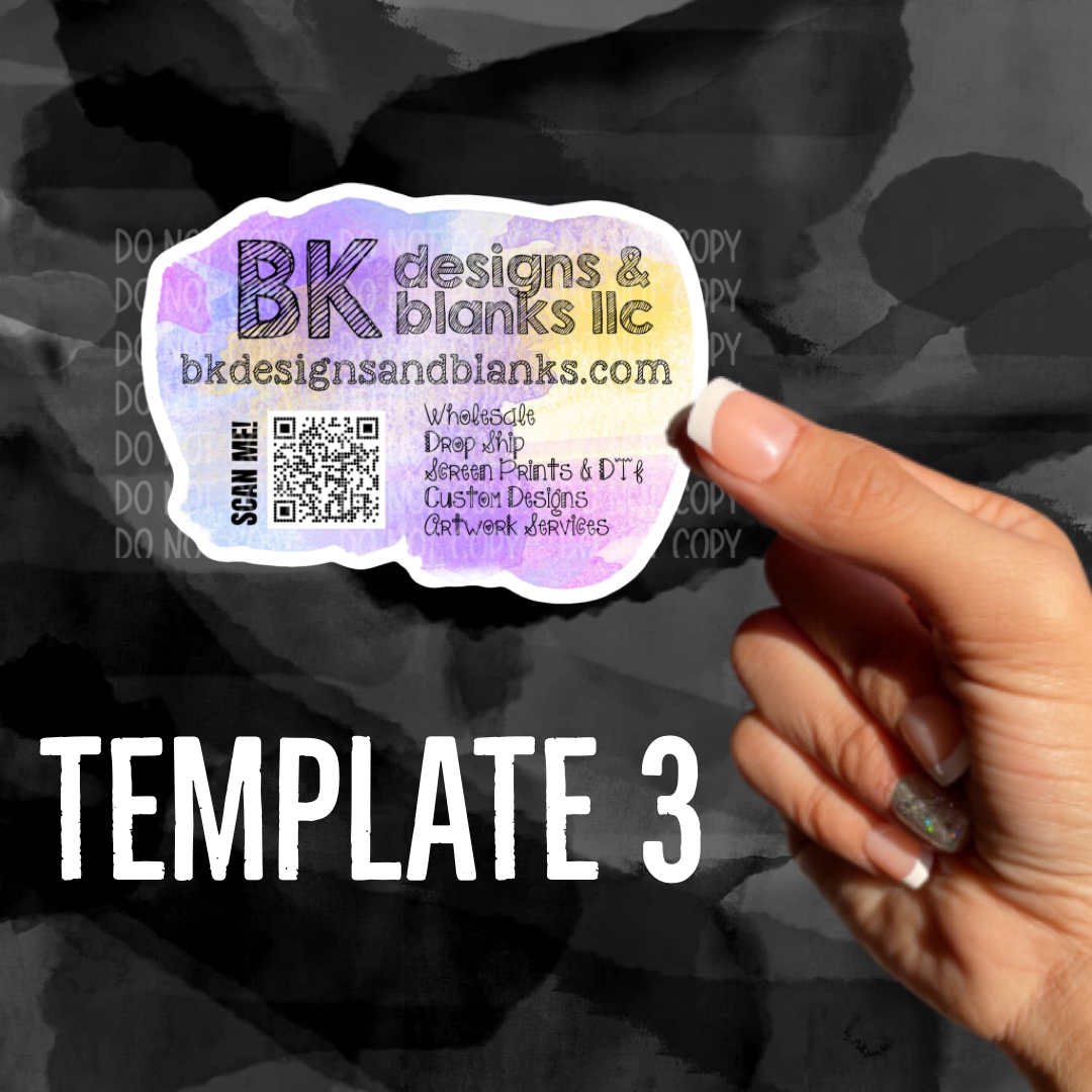 TEMPLATE DIE CUT/SHEET Custom QR Code Promotional Stickers (10-14 business day TAT)