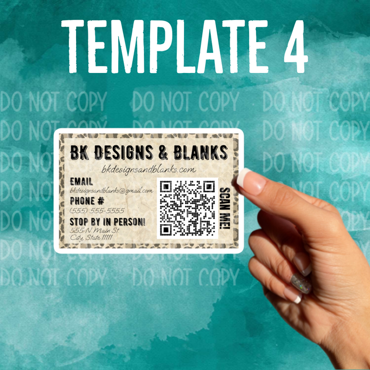 TEMPLATE DIE CUT/SHEET Custom QR Code Promotional Stickers (10-14 business day TAT)