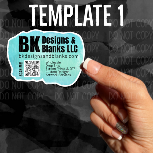 TEMPLATE DIE CUT/SHEET Custom QR Code Promotional Stickers (10-14 business day TAT)