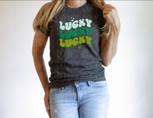 Lucky Retro Heather Charcoal Tee