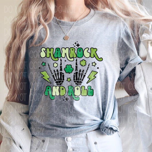 Shamrock & Roll Gray Tee