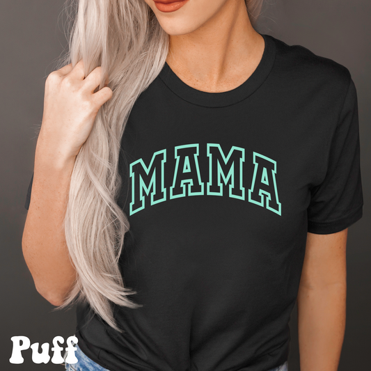 Mama Mint Puff black tee