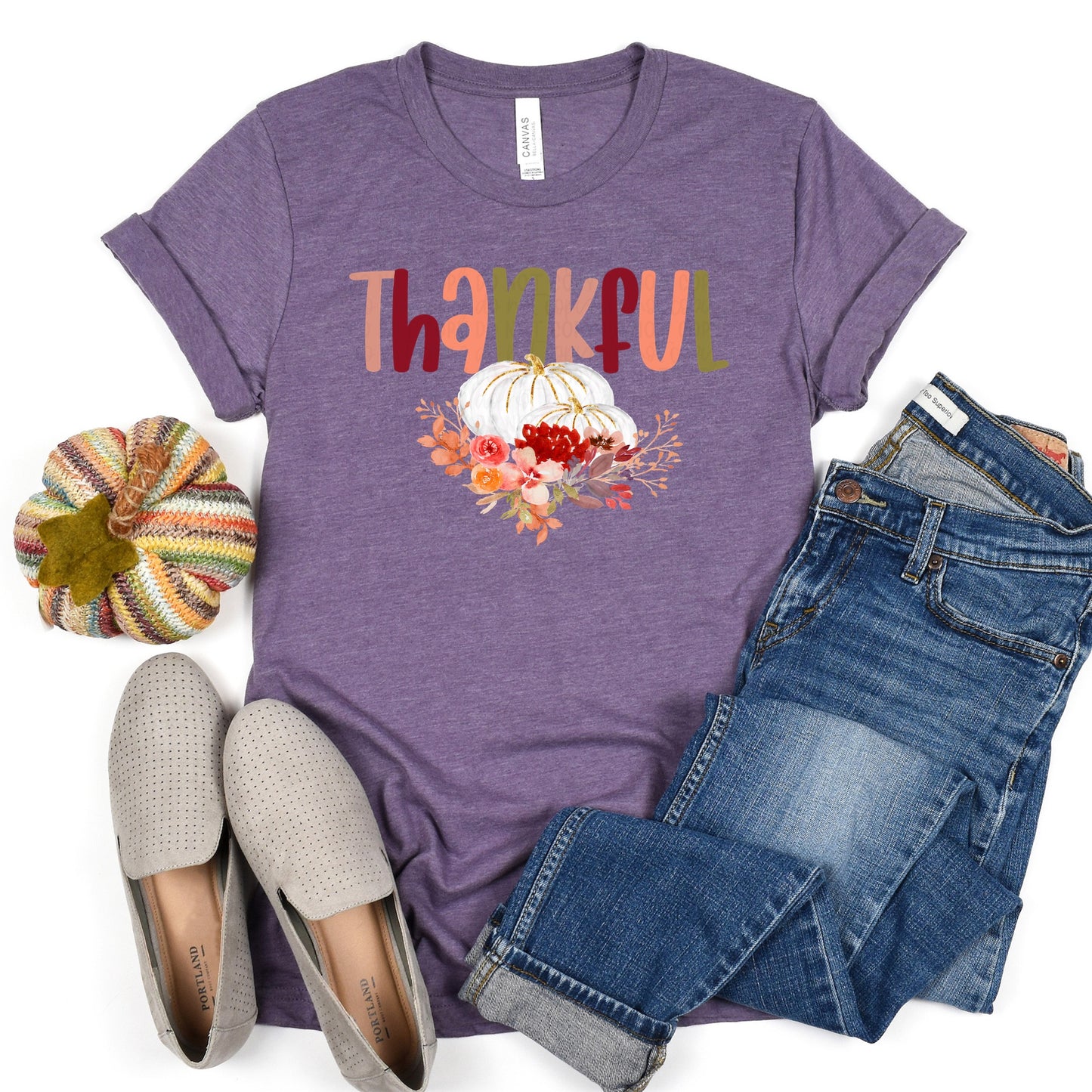 DTF TRANSFER Thankful Pumpkin Floral