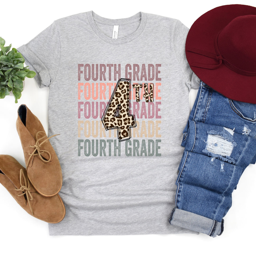 DTF TRANSFER Pre-K to 12th Grade Stacked Leopard