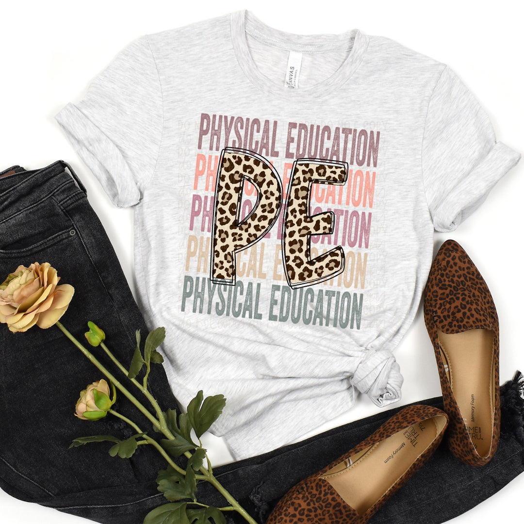 DTF TRANSFER Physical Education Stacked Leopard