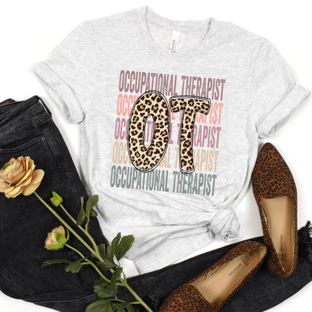 DTF TRANSFER Occupational Therapist Leopard Stacked