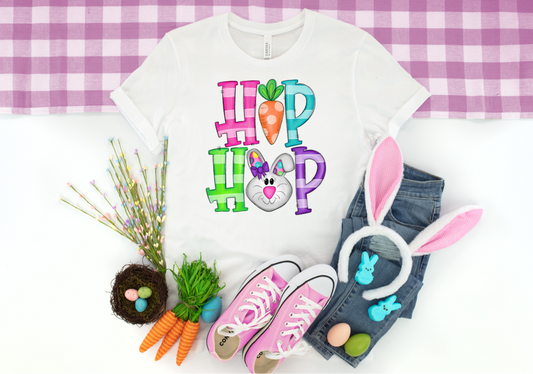 Hip Hop Hair Bow White Tee (Youth)