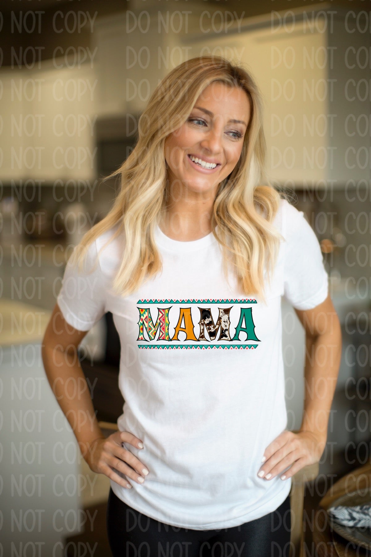 Mama Western White Tee