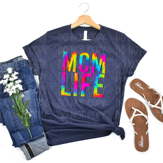 DTF TRANSFER Mom Life Tie Dye
