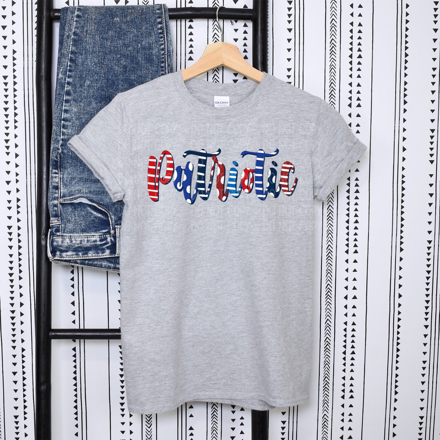 DTF TRANSFER Patriotic (Stripes & Polka Dots)