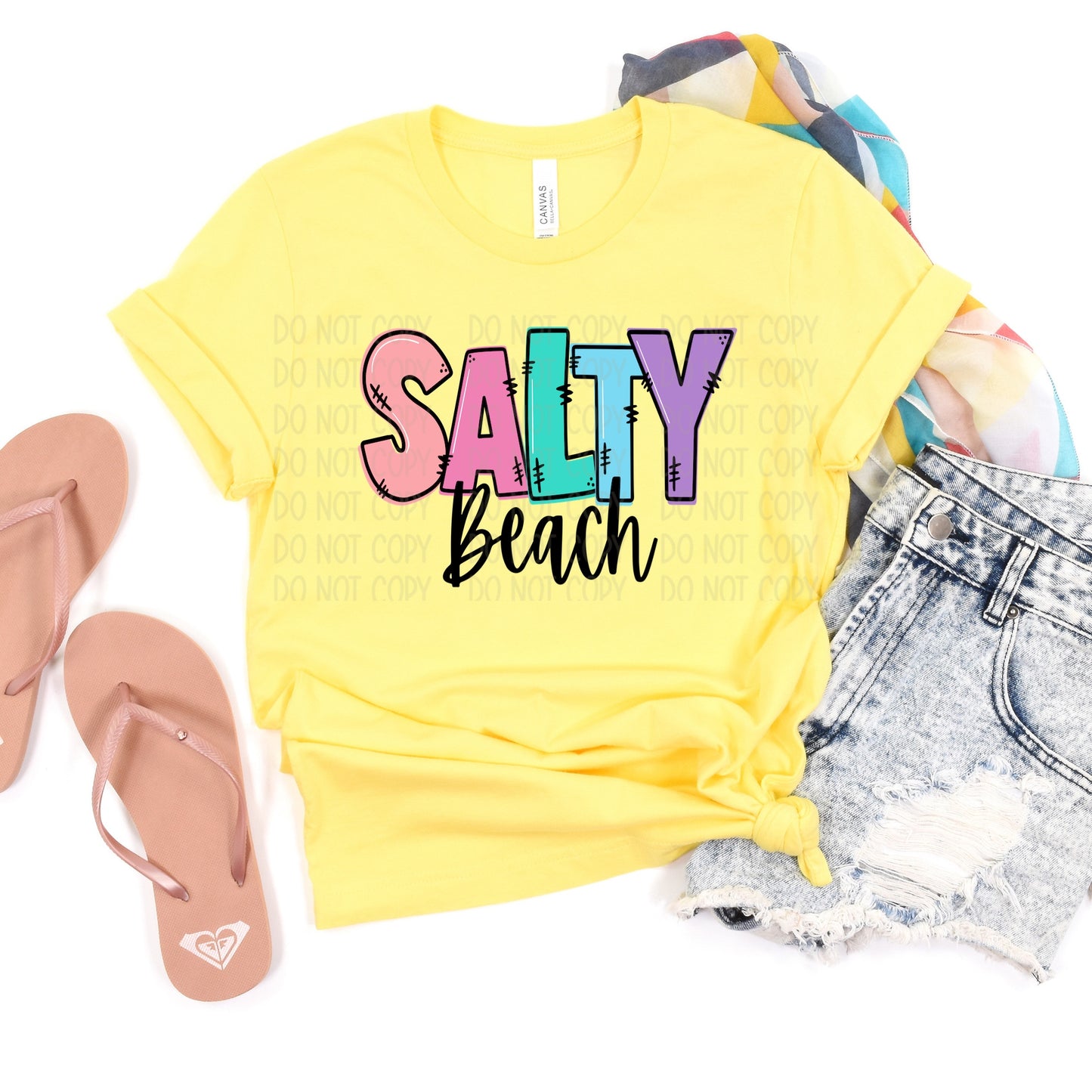 DTF TRANSFER Salty Beach Multi-Colored
