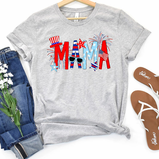 Custom Patriotic Name Grey Tee