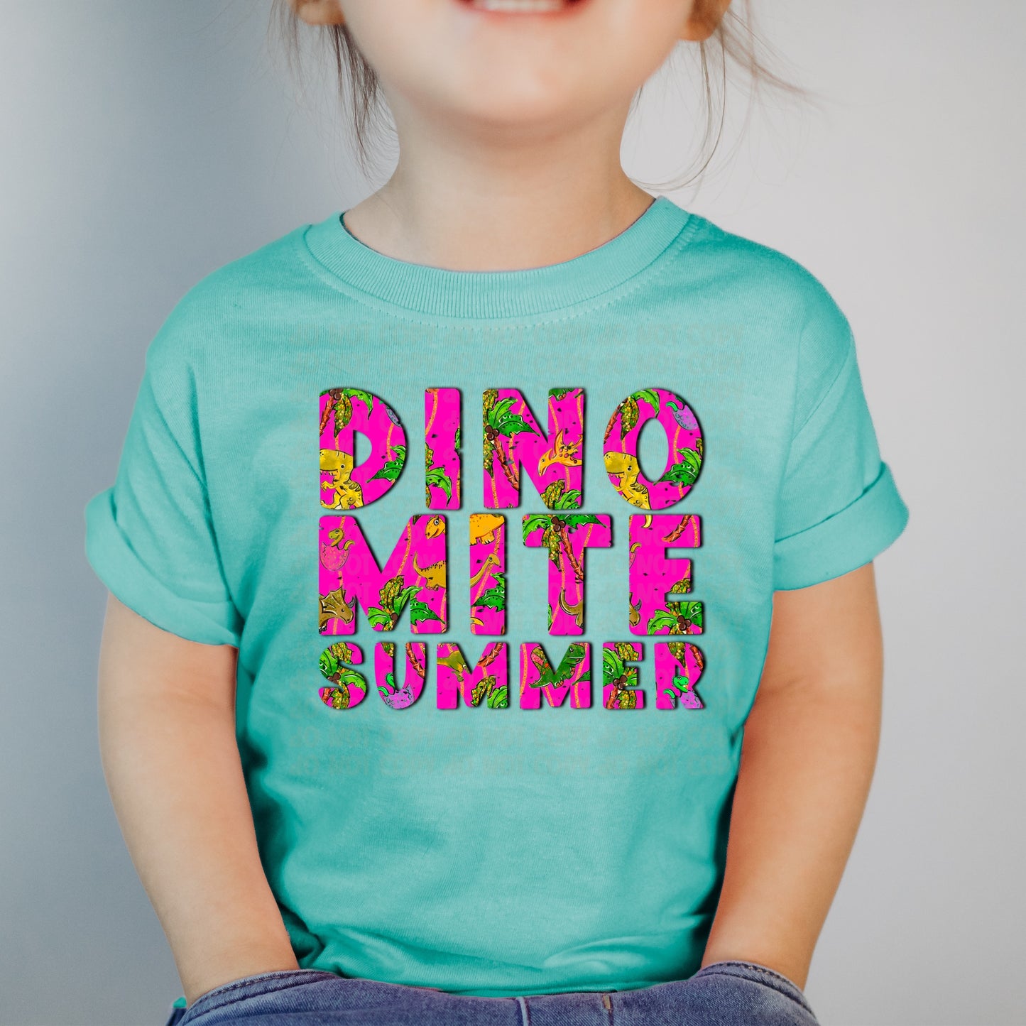 DTF TRANSFER Pink Dinomite Summer
