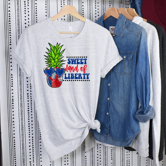 DTF TRANSFER Sweet Land of Liberty (Pineapple)