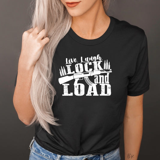 DTF TRANSFER Live Laugh Lock & Load