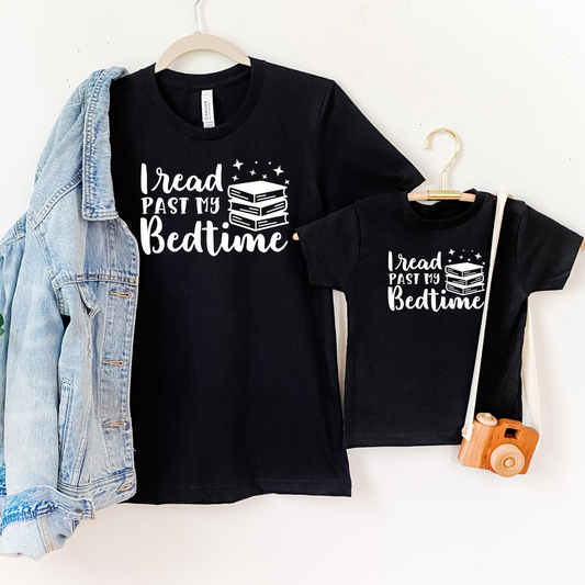 I read past my bedtime Black tee