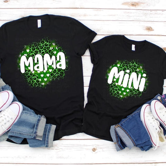 Mama St Patrick’s Splatter Black Tee