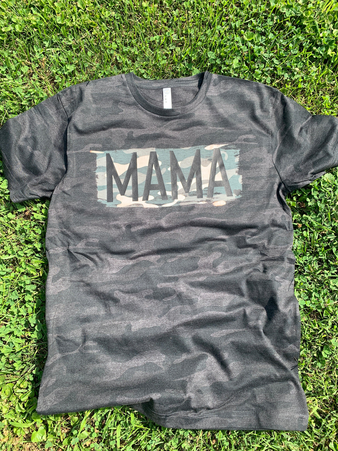Mama Bleached Storm Camo Tee ships in 7-10 business days