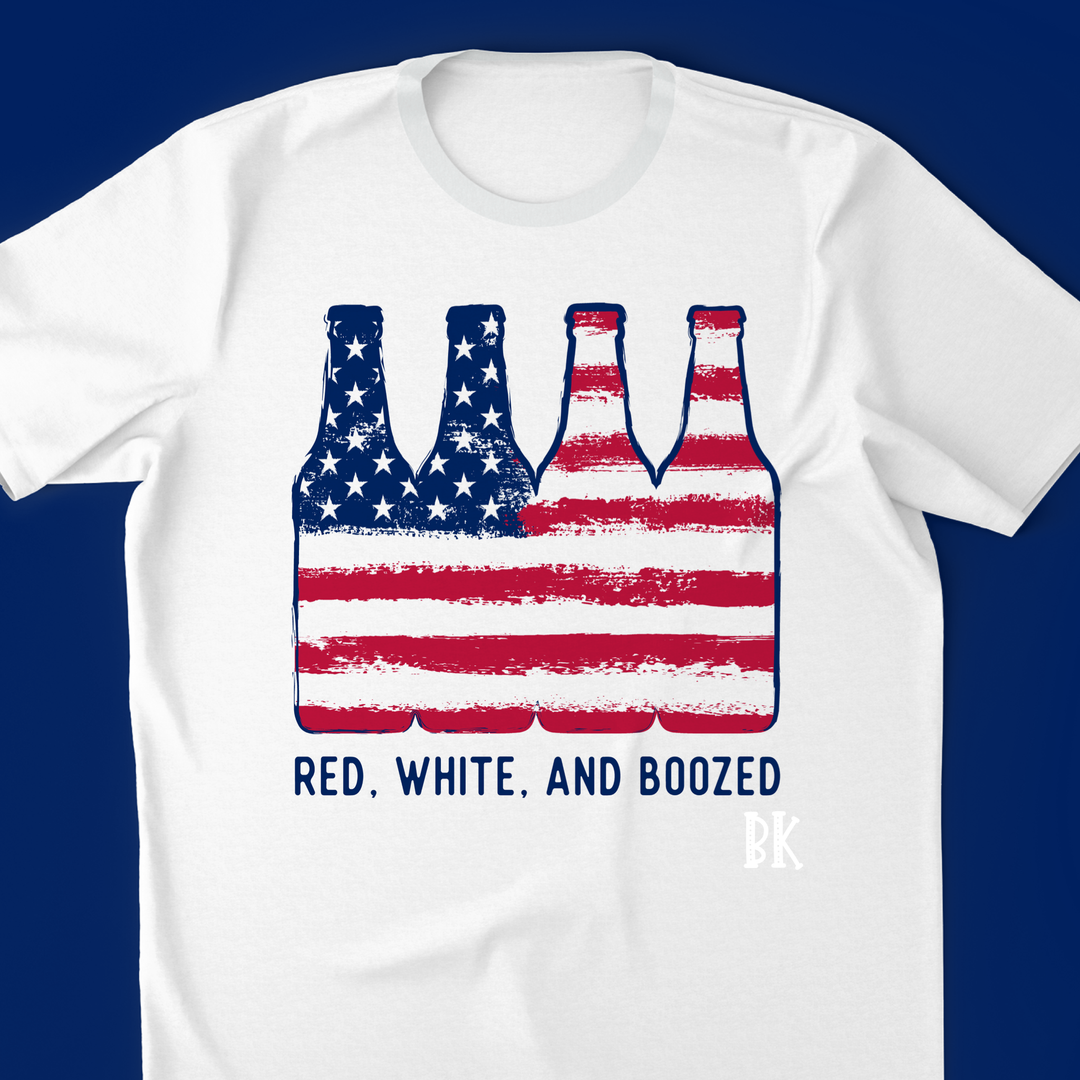 DTF TRANSFER Red white and boozed
