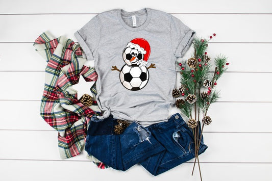 DTF TRANSFER Soccer Snowman