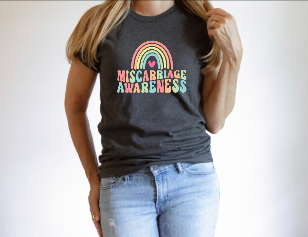 DTF TRANSFER Miscarriage Awareness Rainbow