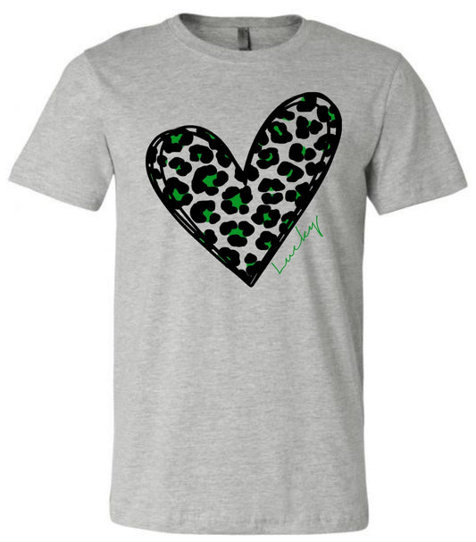 DTF TRANSFER Lucky Leopard Heart