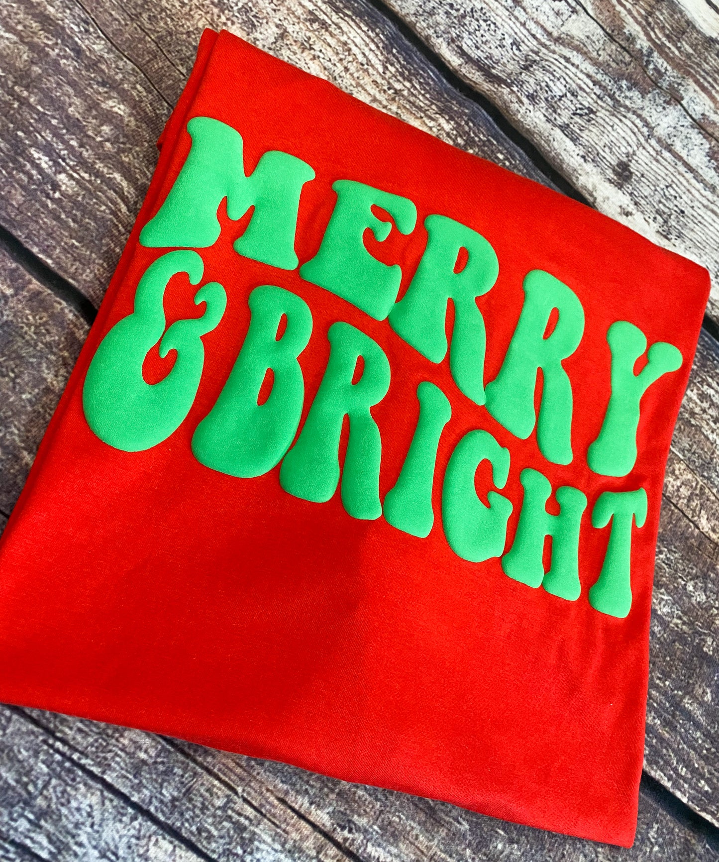 PUFF SCREEN Merry & Bright green