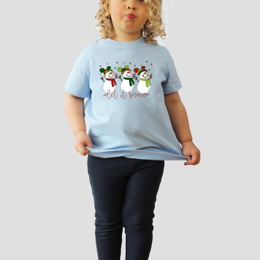 DTF TRANSFER Let It Snow Red Snowman Trio