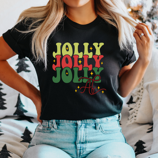 DTF TRANSFER Jolly jolly jolly af  retro