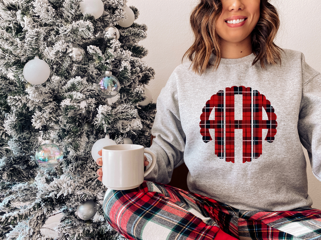 Plaid 2025 monogram sweatshirt