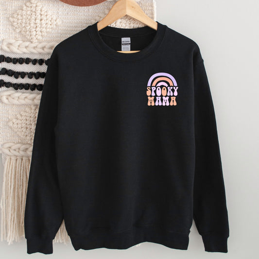 Spooky Mama Black Crew Neck Sweatshirt